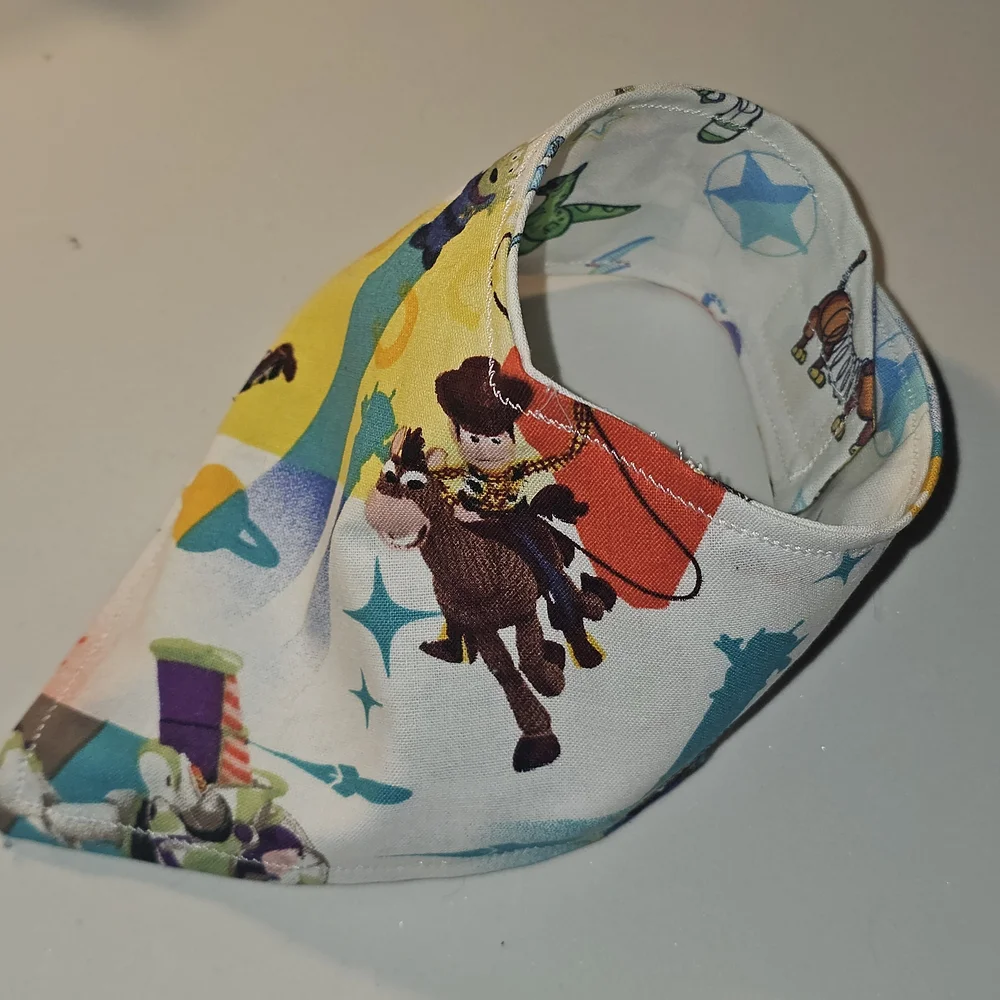Hand Cafted Reversible Small Pet Bandana || Toystory